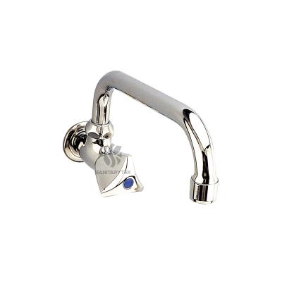 Wall mounted sink tap 1/2 with U spout, chrome