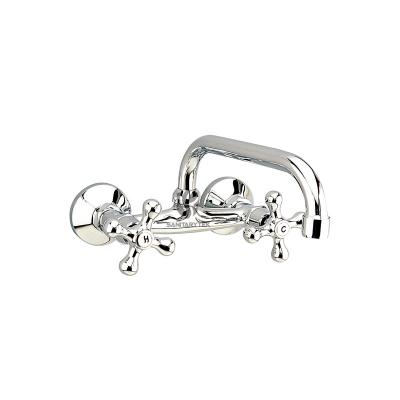 Wall-mounted washbasin sink mixer, with U Type Swivel Spout