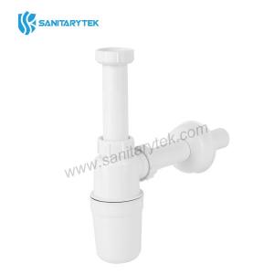 Wash-basin bottle trap, without sink waste, wall outlet