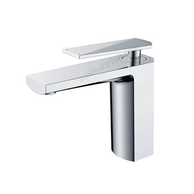 Chrome deck mount basin faucet