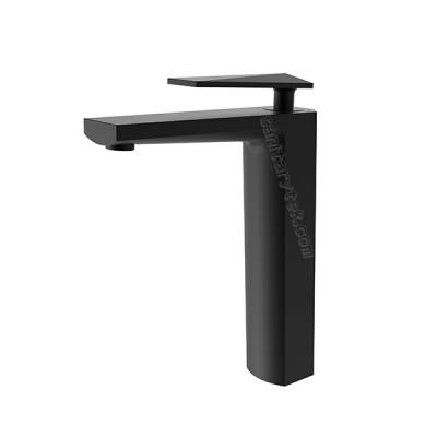 Black matt tall body single lever basin mixer